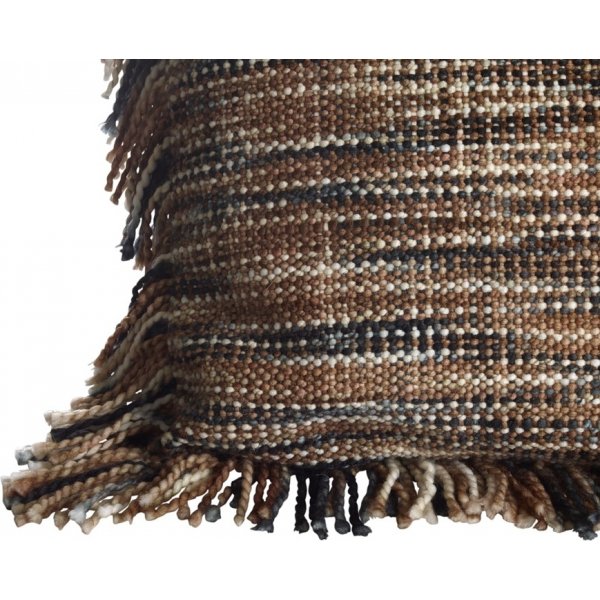 Kussenhoes Lumi 50 x 50 cm - Bruin/Zwart