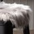 Coussin de chaise Katy 34 x 34 cm - Fausse fourrure grise