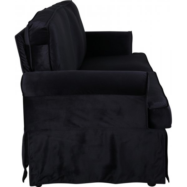 Canapé 2 places en tissu - Noir Canapé 2 places en tissu - Noir