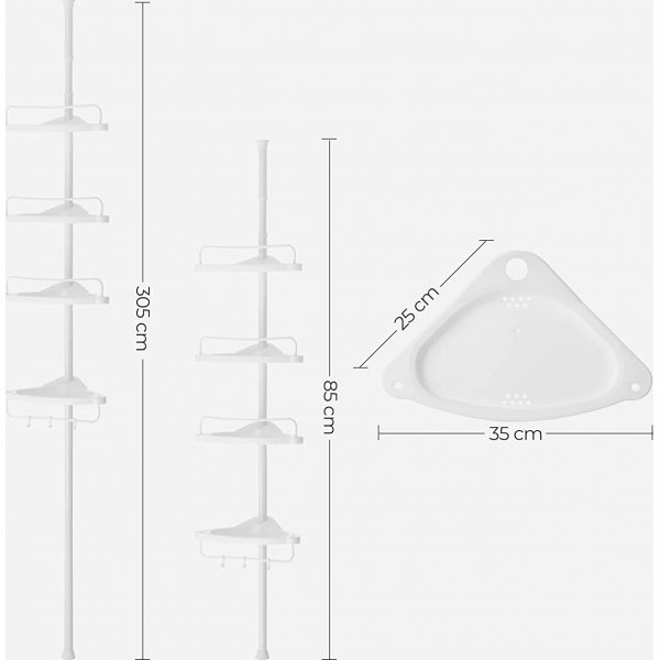 Étagère de douche Abarema - Blanc Étagère de douche Abarema - Blanc