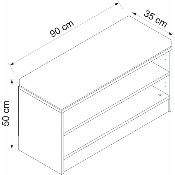 Rizada hallbänk 2 - Antracit Rizada hallbänk 2 - Antracit