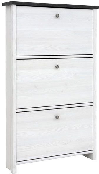 Salvador skoskåp - Vitbets / Svart Salvador skoskåp - Vitbets / Svart