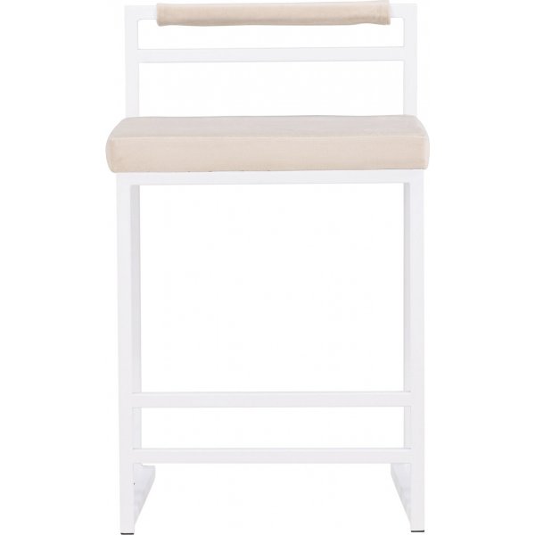 Opelika barstol - Beige/vit