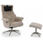 Ullrik frskinnsftlj - Beige frskinn + Textilskydd fr mbler
