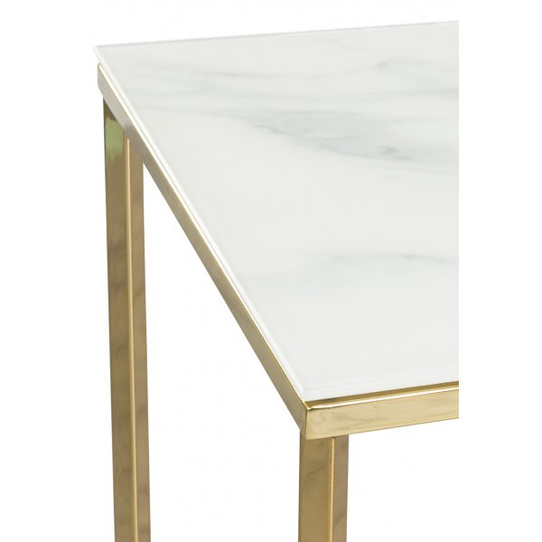 Palasso soffbord 110 cm - Mässing / Marmorerat glas Palasso soffbord 110 cm - Mässing / Marmorerat glas