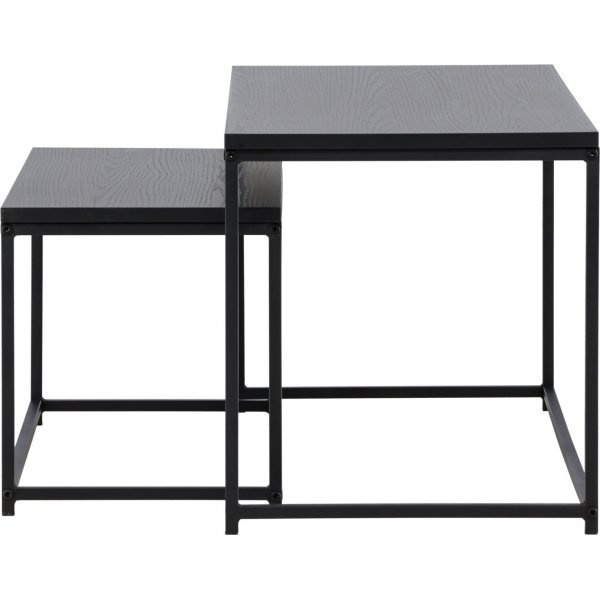 Staal soffbord 43/33 x 100/75 cm - Svart Staal soffbord 43/33 x 100/75 cm - Svart