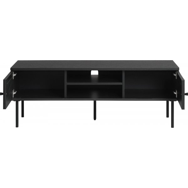 Meuble TV Menu en mlamin chne teint noir