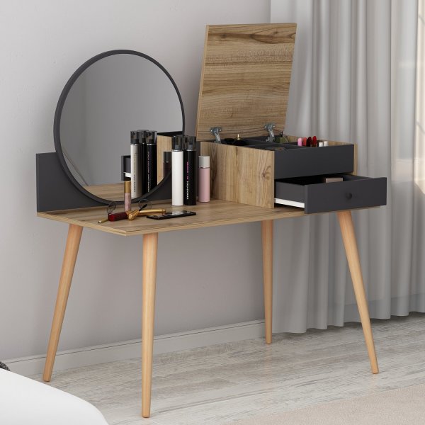 Angel kaptafel 120 x 60 cm - Antraciet/walnoot Angel kaptafel 120 x 60 cm - Antraciet/walnoot