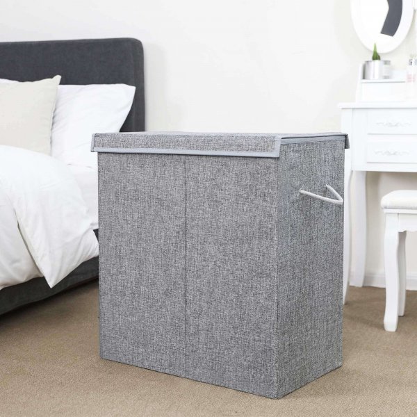 Panier  linge Petronella 142 l - Gris clair