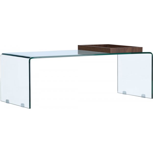 Telemark soffbord 110 x 50 cm - Transparent/Valnöt Telemark soffbord 110 x 50 cm - Transparent/Valnöt