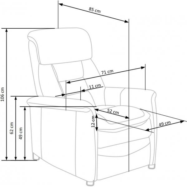 Fauteuil relax Agnetha beige en tissu Fauteuil relax Agnetha beige en tissu