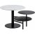 Table basse Lahti 60/40/40 cm - Blanc/noir