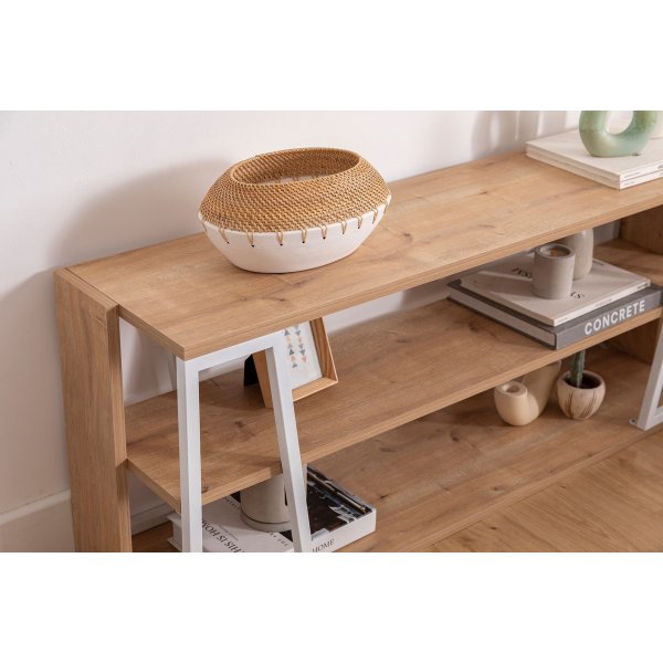 Meuble TV Lissa 123,6 cm - Chne saphir/blanc