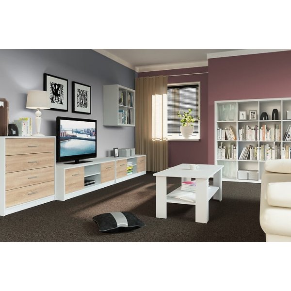 Table basse Nepo Plus 115 x 56 cm - Blanc