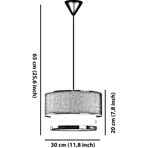Echo taklampa - Beige/svart Echo taklampa - Beige/svart