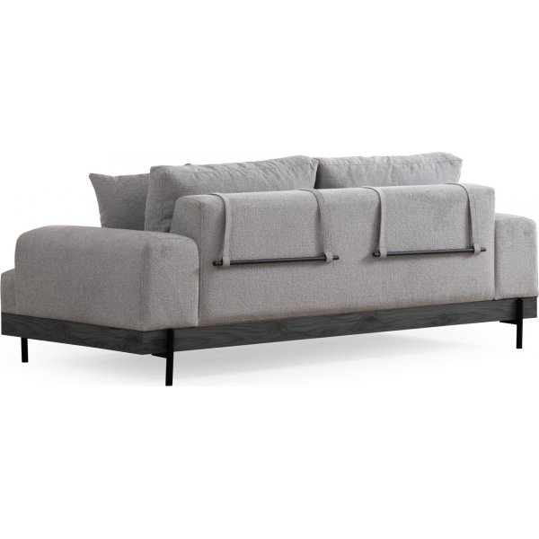 Canapé 3 places Eti - Gris/noir Canapé 3 places Eti - Gris/noir