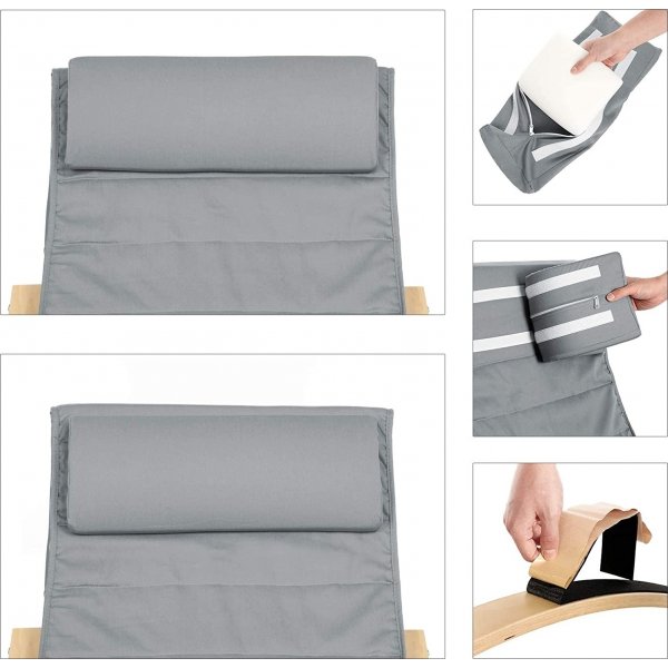 Chaise berçante Ubbe - Gris Chaise berçante Ubbe - Gris