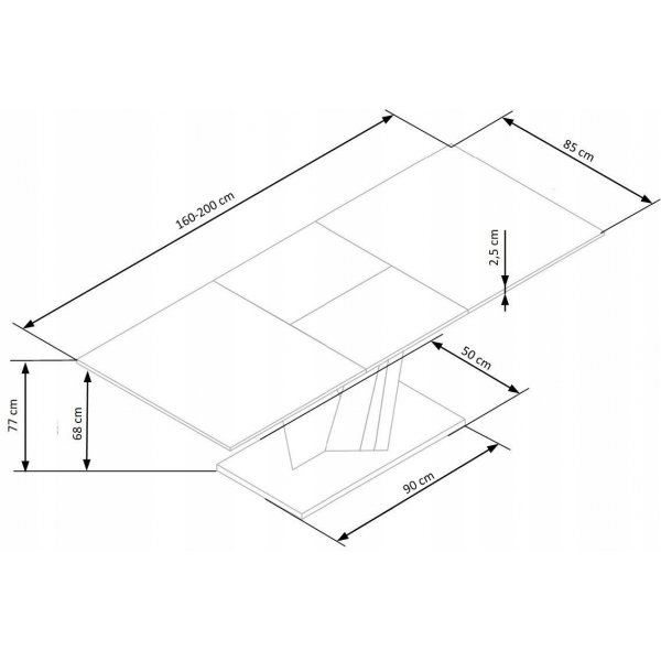 Table à manger Pipil 160-200 cm - Gris foncé Table à manger Pipil 160-200 cm - Gris foncé
