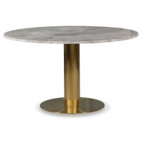Ronehamn matbord - Silver Diana marmor Ø130 cm / Borstad mässing Ronehamn matbord - Silver Diana marmor Ø130 cm / Borstad mässing