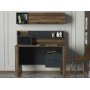 Bumerang skrivbord 120x60 cm - Valnt/antracit