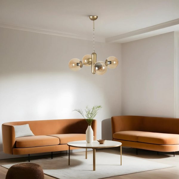 Plafonnier Bangkok - Ambre/or Plafonnier Bangkok - Ambre/or