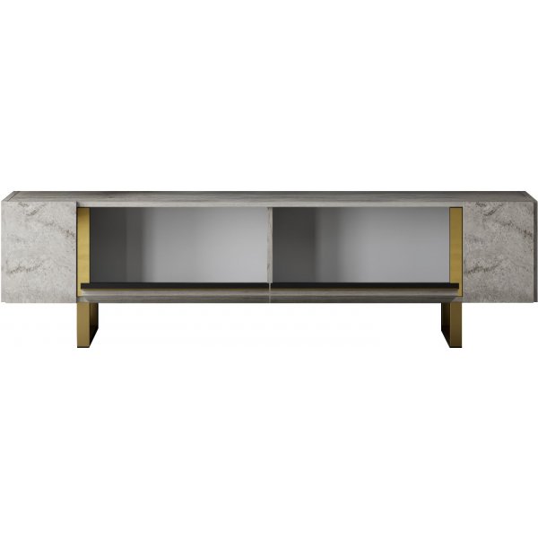 Erki TV-bänk - Travertin/guld Erki TV-bänk - Travertin/guld