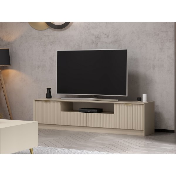 Meuble TV Bazal sans pieds - Beige Meuble TV Bazal sans pieds - Beige