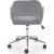 Chaise de bureau Elina en tissu gris clair