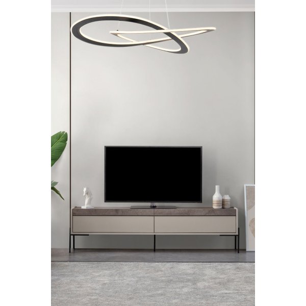 Beskar TV-bänk - Sandsten/svart Beskar TV-bänk - Sandsten/svart