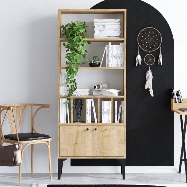 Bibliothèque Pollux - Chêne saphir Bibliothèque Pollux - Chêne saphir