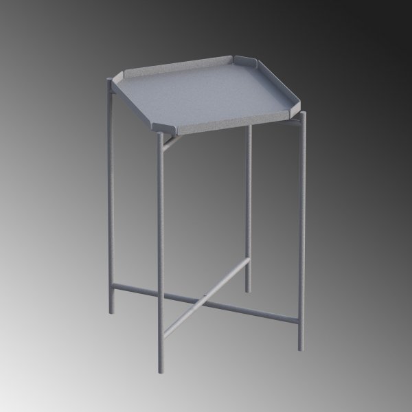 Table basse Vela 46 x 46 cm - Gris
