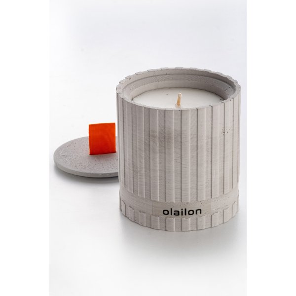 Bougie parfumée Sutun - Gris/orange Bougie parfumée Sutun - Gris/orange