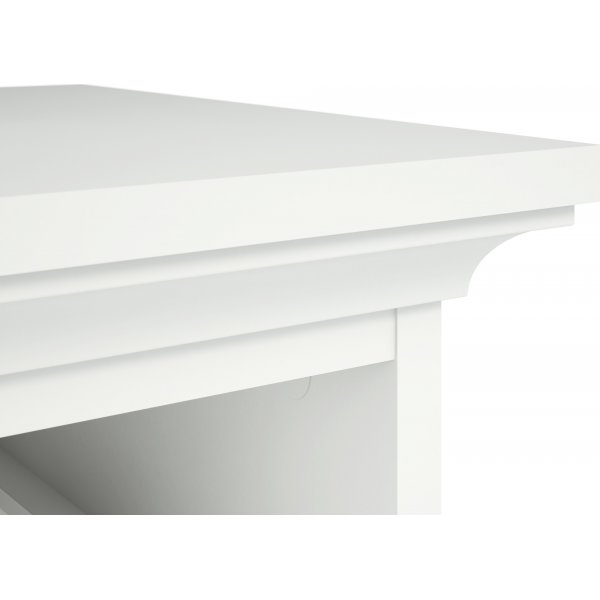 Paris smal nachtkastje met 2 lades en 1 open vak - Wit