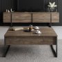 Lux soffbord 90 x 60 cm - Valnt/svart