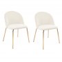 Matstol i beige sammet - Plaza