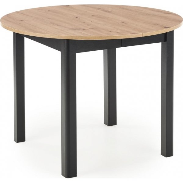 Table à manger 102-142 cm - Chêne artisanal/noir Table à manger 102-142 cm - Chêne artisanal/noir