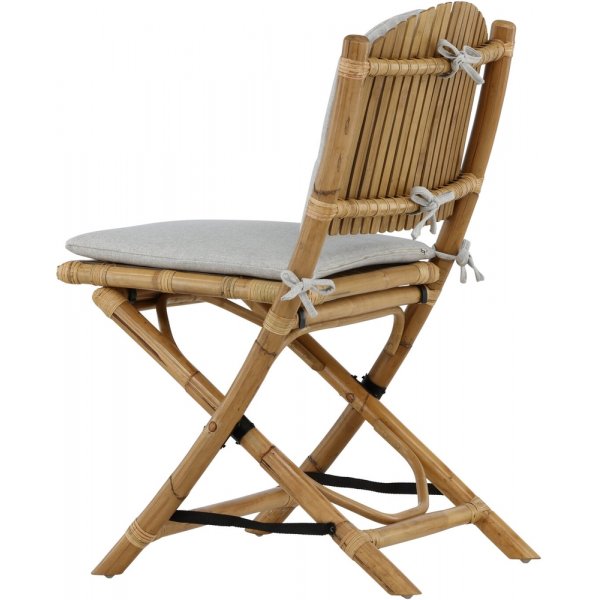 Cane matstol - Ljusgrå/Natur Cane matstol - Ljusgrå/Natur