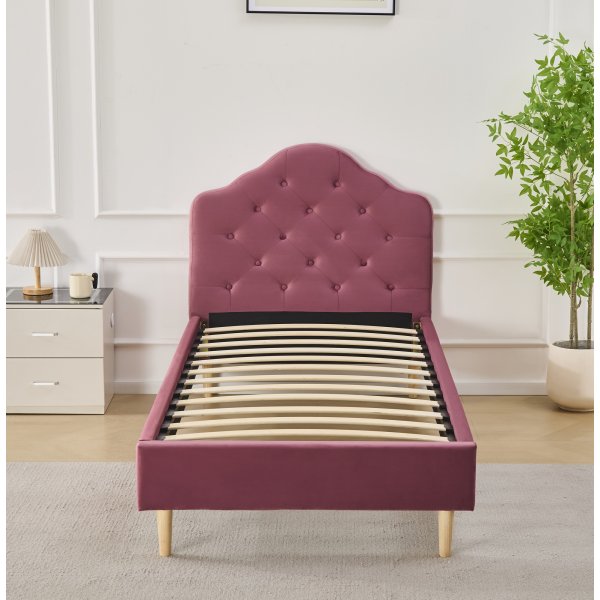 Sngram rosa sammet - 90 x 200 cm