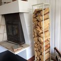Kundbild Emil vitt Vedstativ höjd 115 cm: Snyggt vedställ som motsvarar mina...