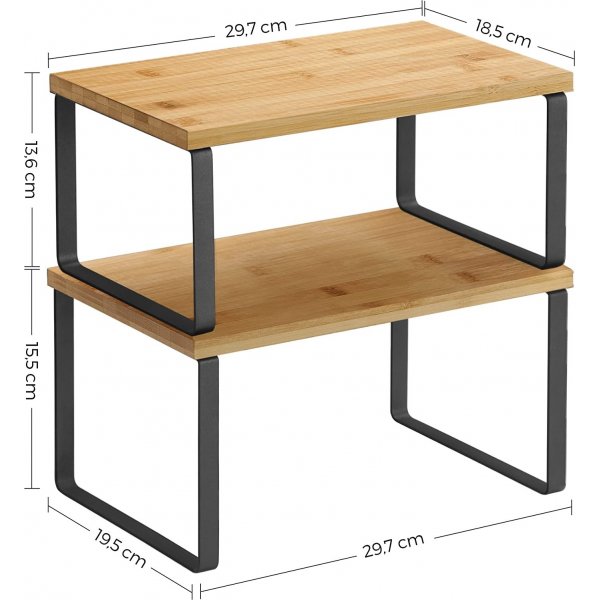 Spezia kryddhylla, 2 st - Beige/svart Spezia kryddhylla, 2 st - Beige/svart