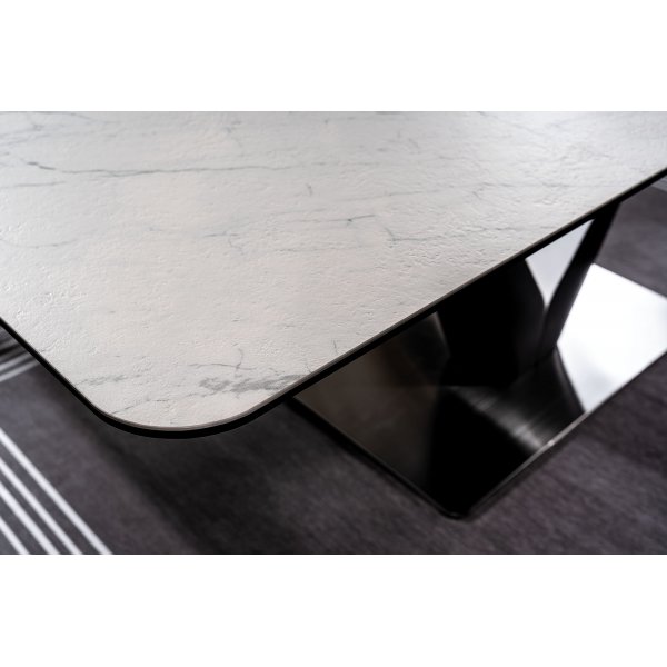 Table à manger Canyon 160-220 cm - Blanc/noir Table à manger Canyon 160-220 cm - Blanc/noir
