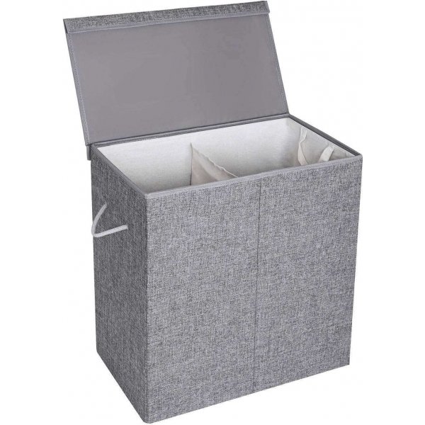 Panier  linge Petronella 142 l - Gris clair