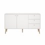 Sideboard Bodo | 2 drrar & 3 ldor | Vit