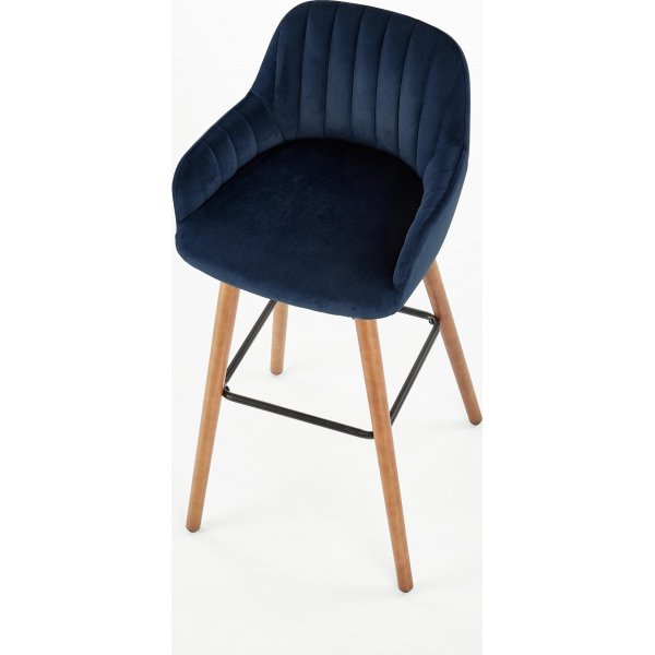 Tabouret de bar Wilfrid - Bleu fonc