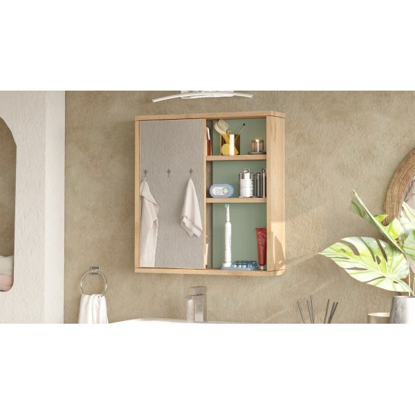 Meuble de salle de bain Nova - Chêne/vert Meuble de salle de bain Nova - Chêne/vert