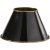 Classic lampskrm - Svart/mssing - 19 cm