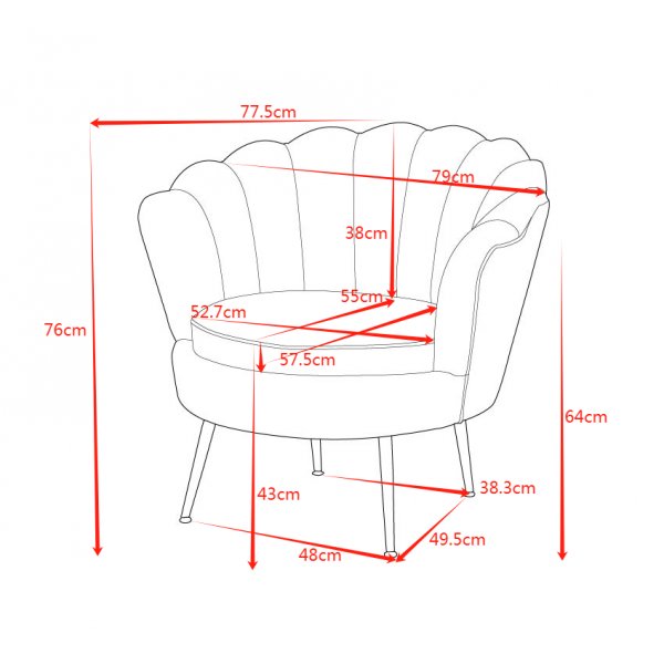 Fåtölj grön/mässing - Kingsley Fåtölj grön/mässing - Kingsley