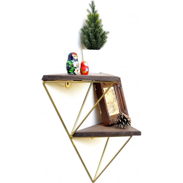 Walter wandplank 75 - Walnoot/goud