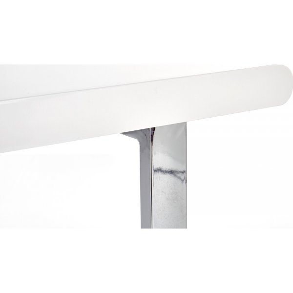 Bureau Fernanda 120x55 cm - Blanc (Haute brillance) / chrome Bureau Fernanda 120x55 cm - Blanc (Haute brillance) / chrome