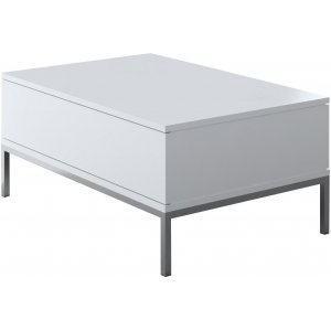 Table basse Lord 90 x 60 cm - Blanc/argent